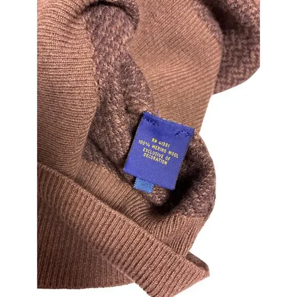 Polo Ralph Lauren Merino Wool Quarter Snap Sweater Mens Medium Brown Preppy - Picture 5 of 5